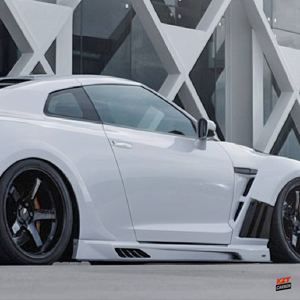 For Nissan GTR R35 08-16 2013 Ver VRS Style Fiberglass Side Skirt Body Kits