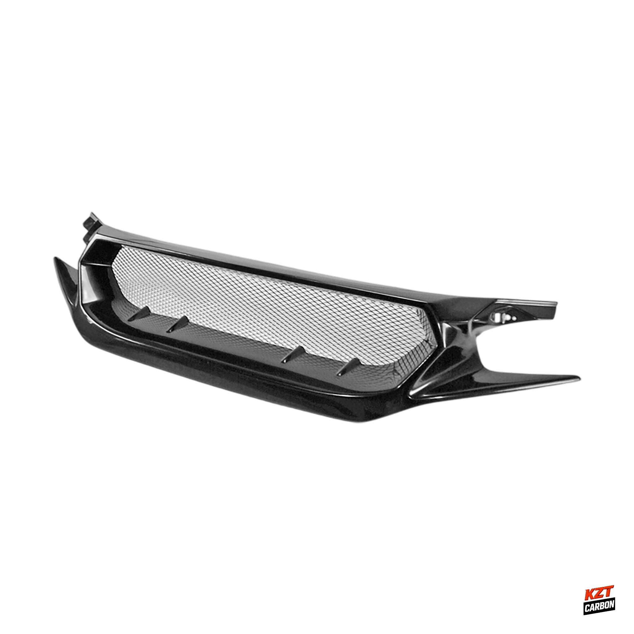 For Honda Civic Type R FK8 16-21 JS Style Fiberglass Unpaint Front Bumper Grille