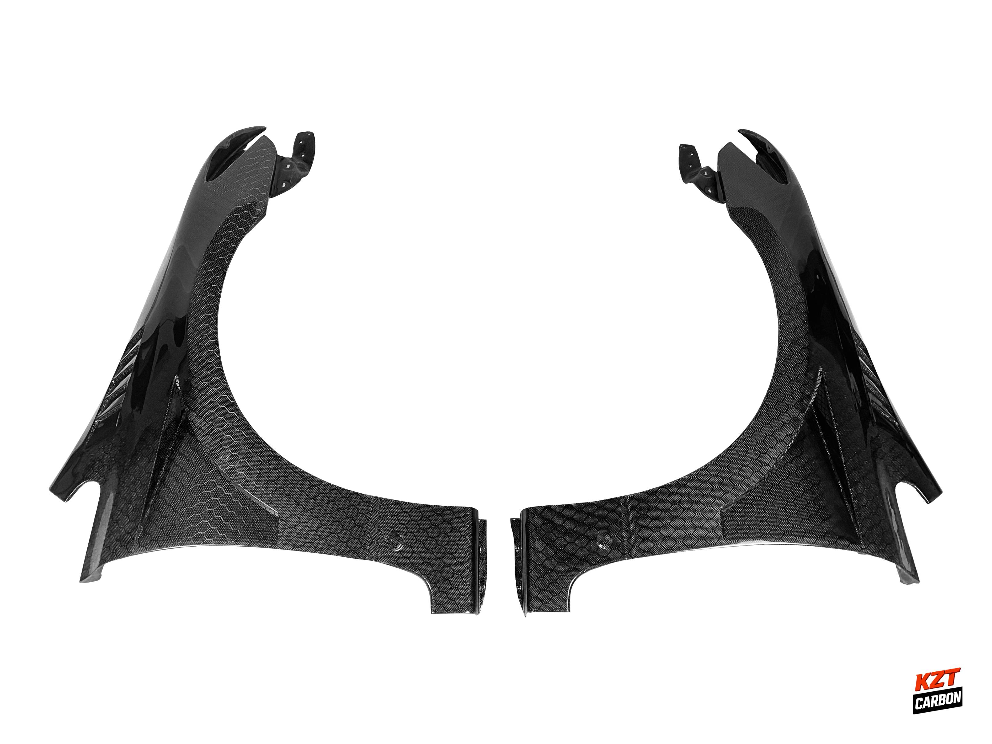 For Honda Civic Type R FD2 Sedan 4 Door 2007-11 JS Style Honeycomb Carbon Fender