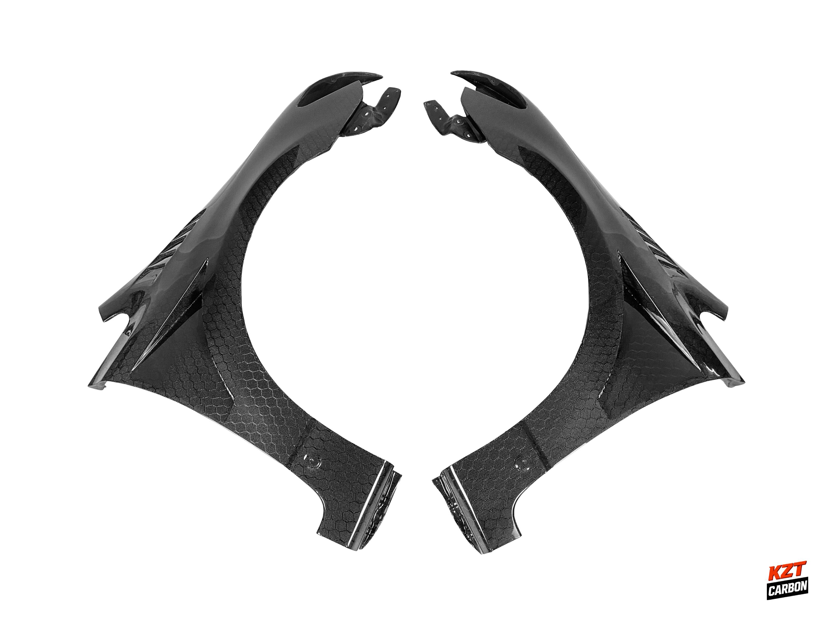 For Honda Civic Type R FD2 Sedan 4 Door 2007-11 JS Style Honeycomb Carbon Fender