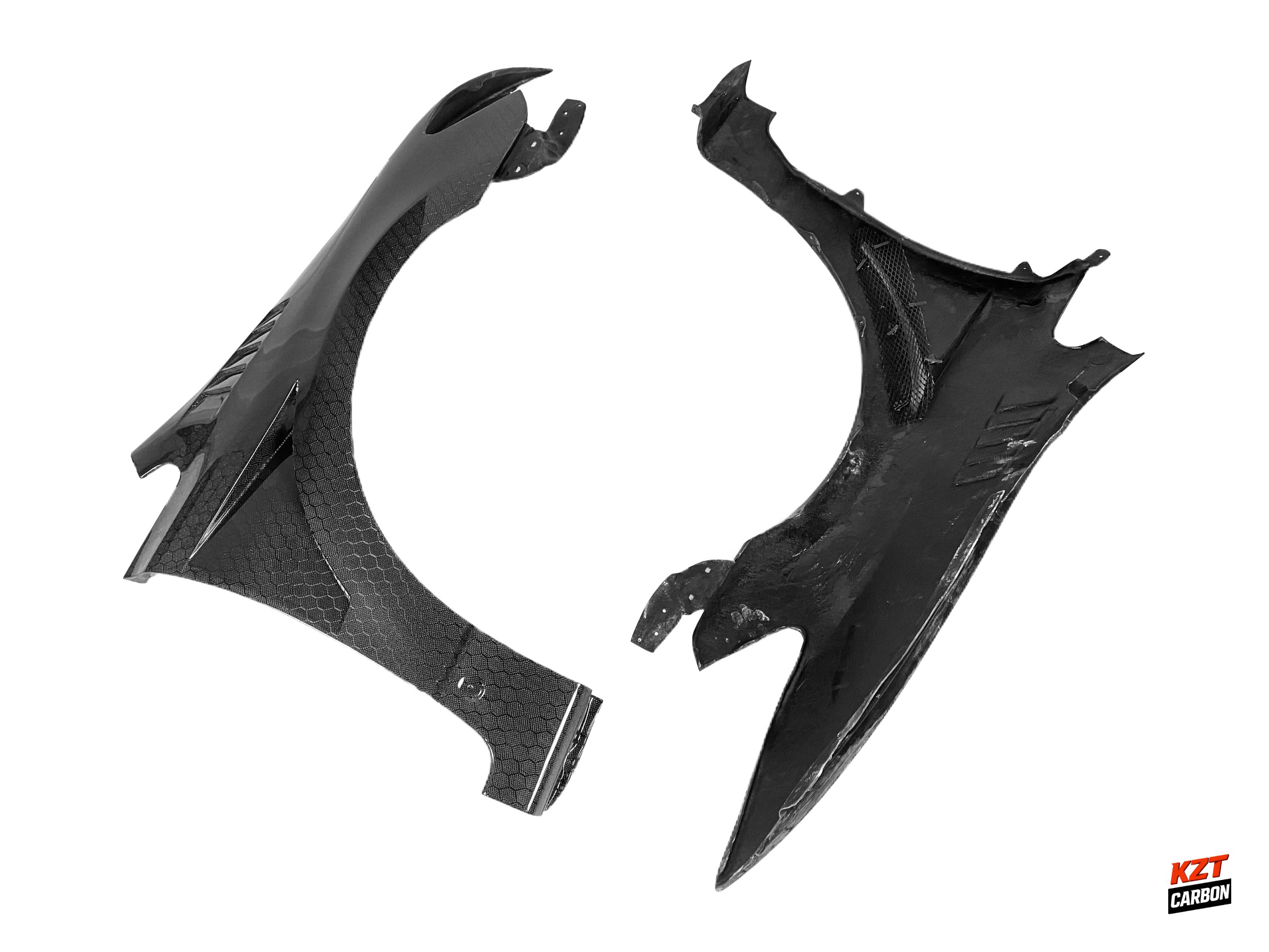 For Honda Civic Type R FD2 Sedan 4 Door 2007-11 JS Style Honeycomb Carbon Fender