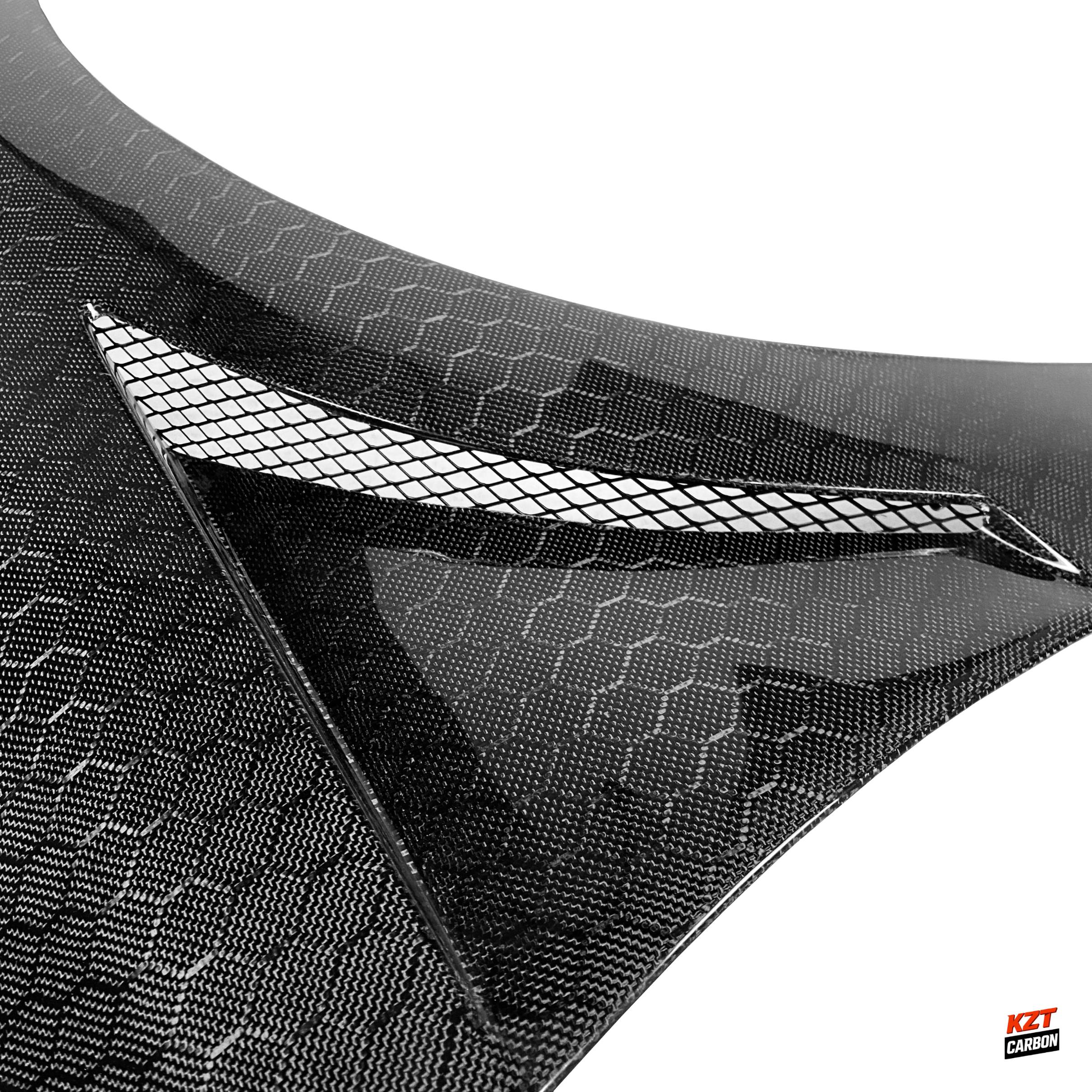 For Honda Civic Type R FD2 Sedan 4 Door 2007-11 JS Style Honeycomb Carbon Fender
