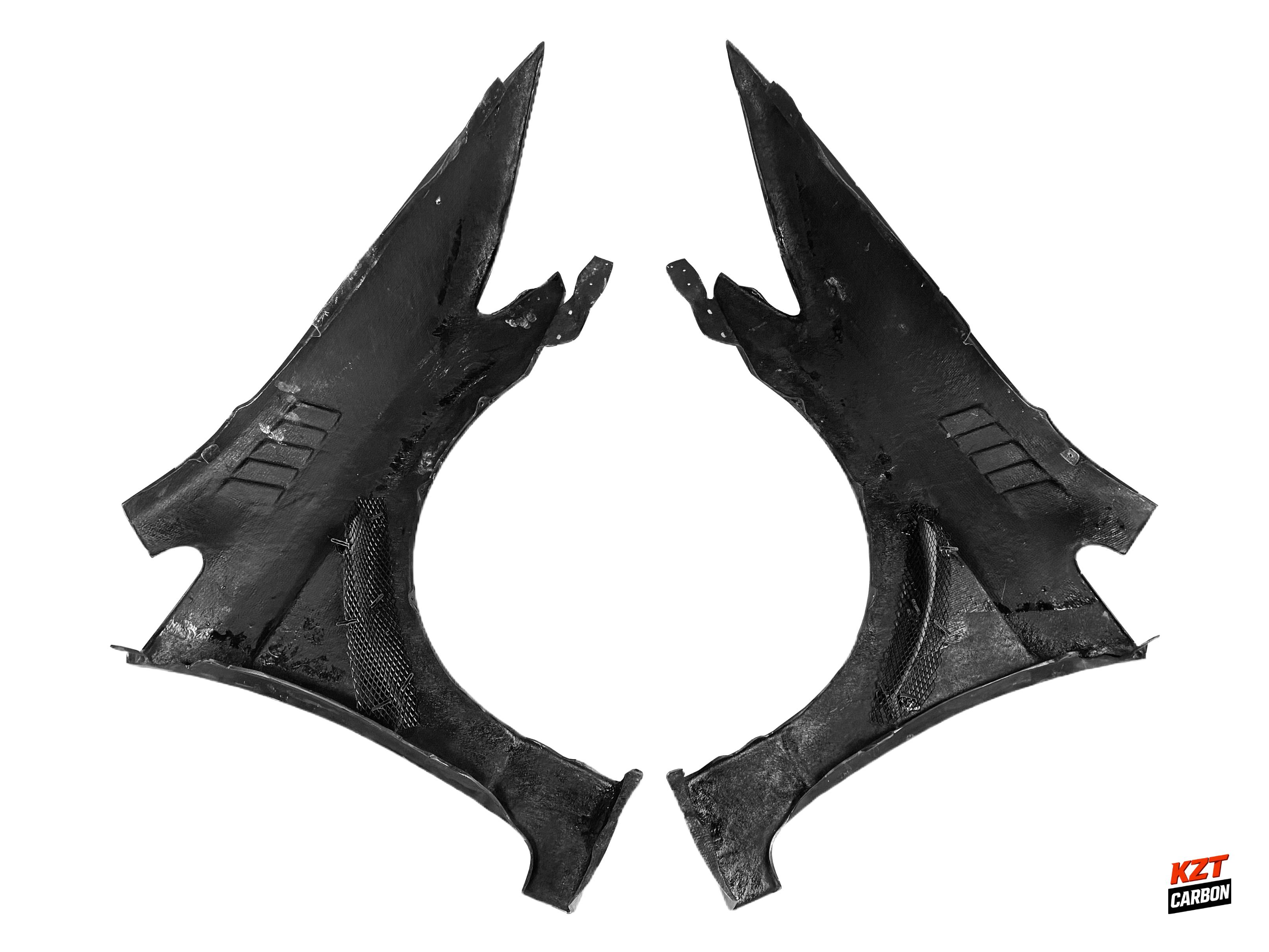 For Honda Civic Type R FD2 Sedan 4 Door 2007-11 JS Style Honeycomb Carbon Fender