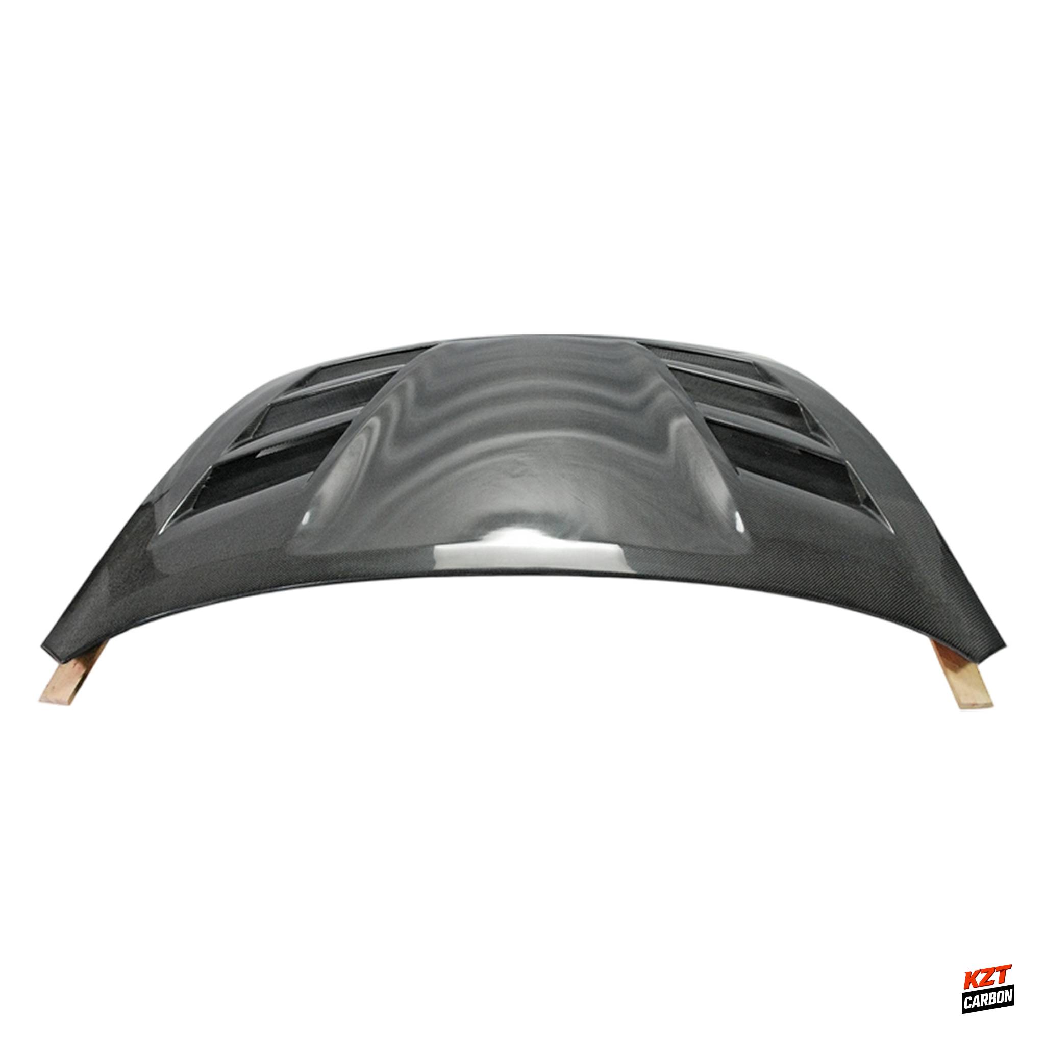 For Nissan Fairlady Z Z34 370Z Coupe 2009-20 AMS Style Carbon Fiber Vented Hood