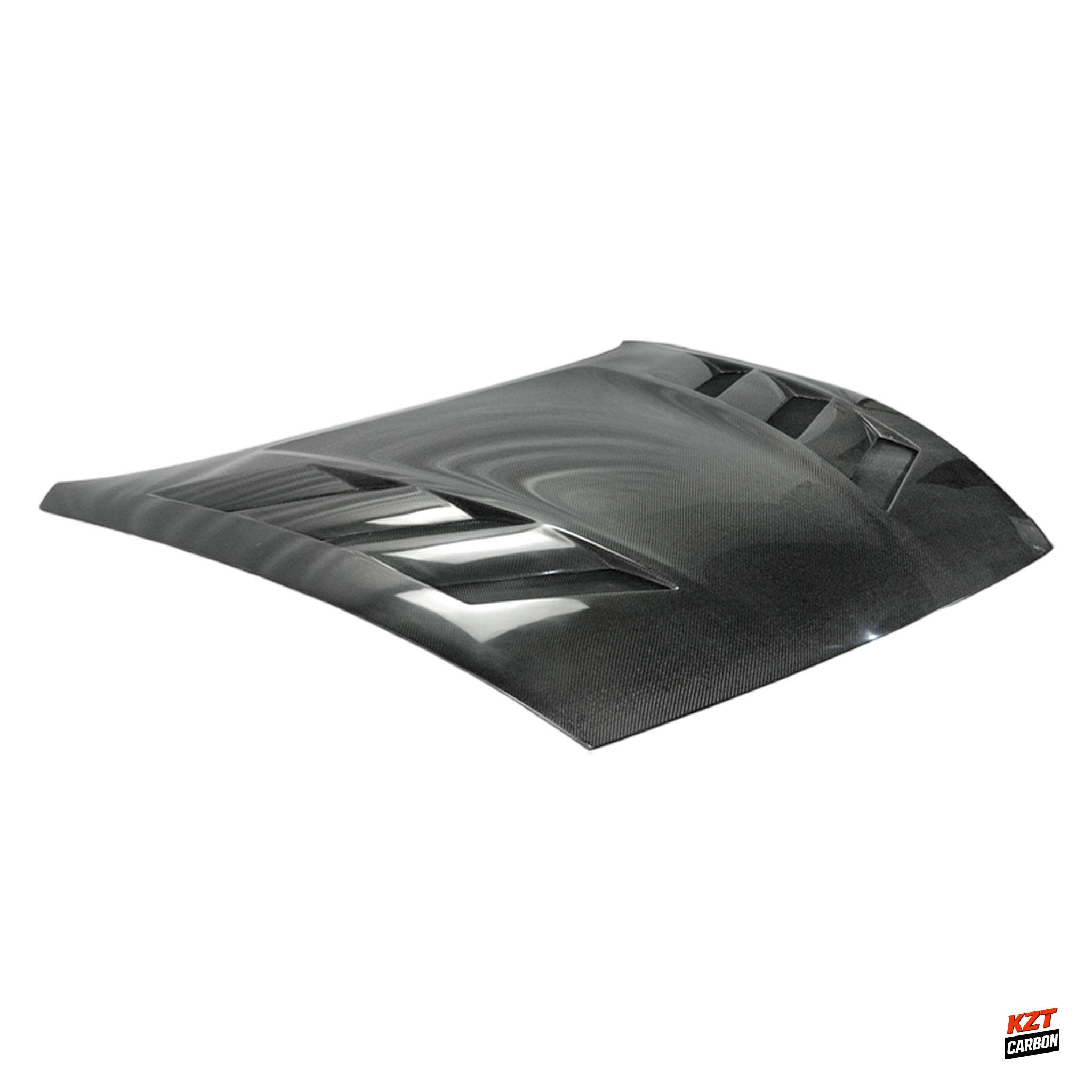 For Nissan Fairlady Z Z34 370Z Coupe 2009-20 AMS Style Carbon Fiber Vented Hood