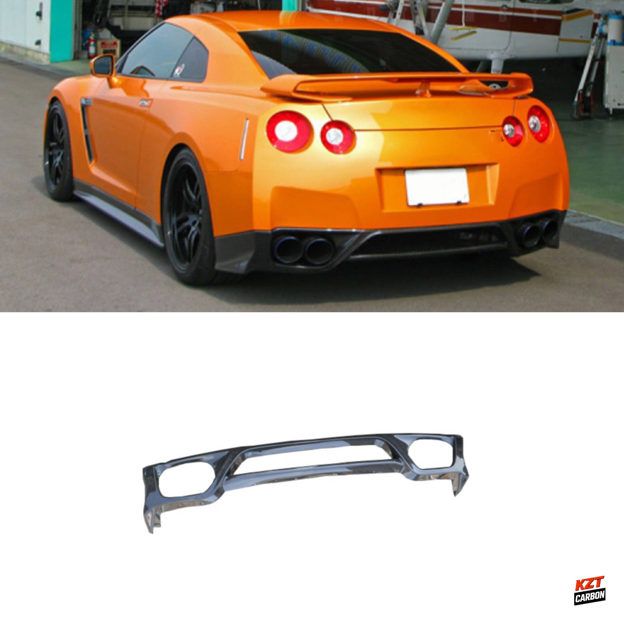 For 2008-2016 Nissan GTR R35 ZL Style Rear Bumper Diffuser Lip Splitter Spoiler