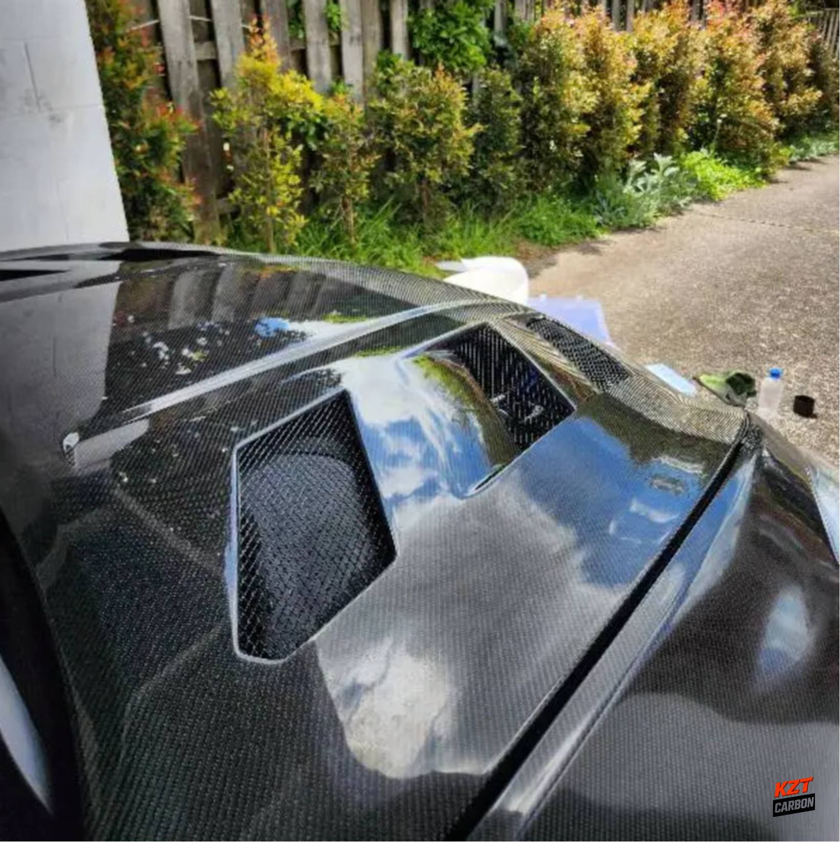 For Infiniti G37 Q40 2 Door Coupe 2008-13 Carbon Fiber KZ Style Front Hood Bonnet