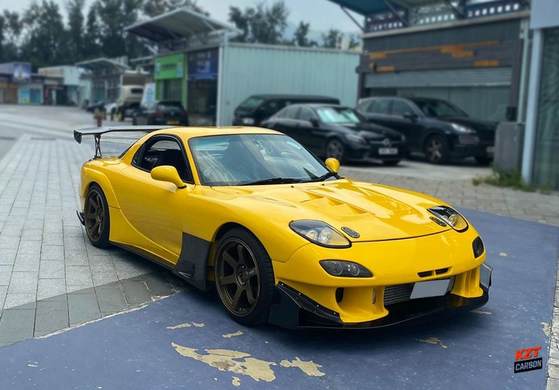 For Mazda RX7 FD FD3S RE-GT Style Carbon Fiber Side Skirts Body Kits Pair