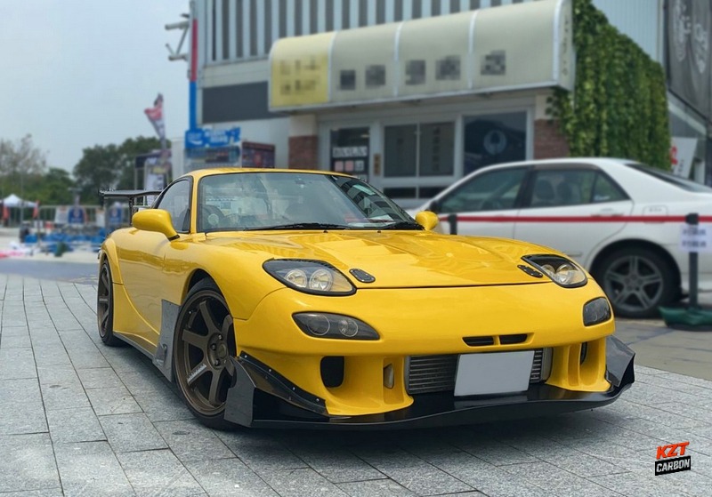 For Mazda RX7 FD FD3S RE-GT Style Carbon Fiber Side Skirts Body Kits Pair