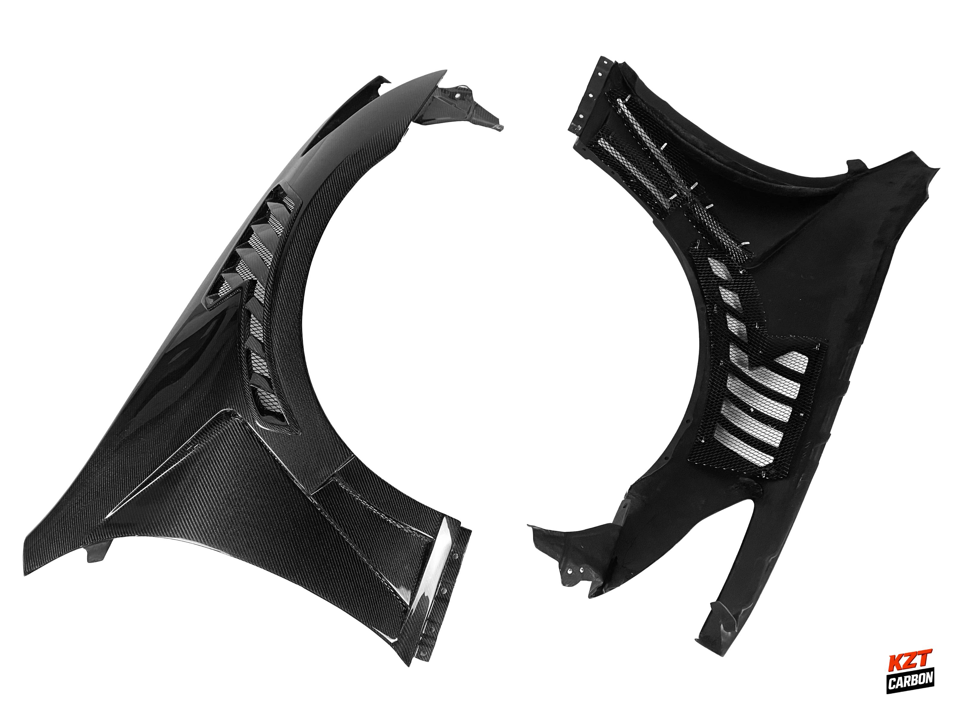For Infiniti G37 Q40 4 Door Sedan 08-13 Carbon Fiber V3 Style Vented Front Fender