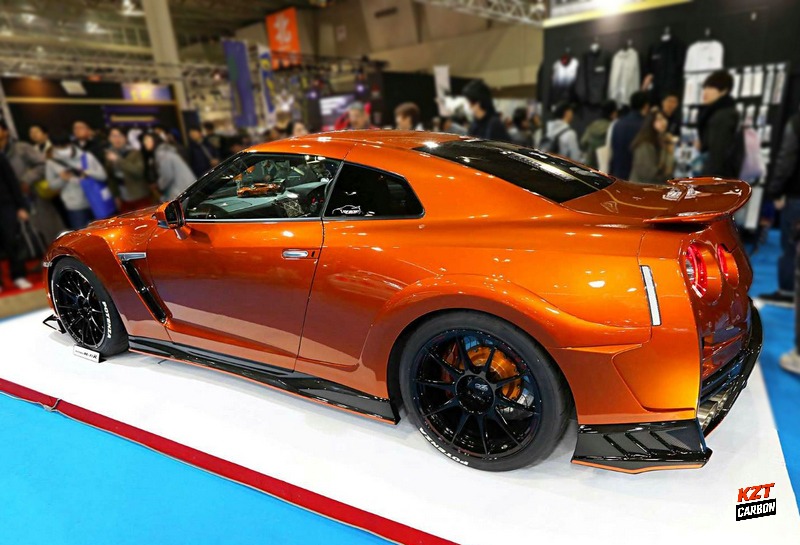 For Nissan R35 GTR 08-17 TS Style Fiberglass Unpaint Rear Fender Flares Add On