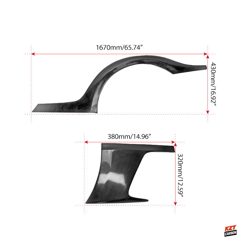 For Nissan R35 GTR 08-17 TS Style Fiberglass Unpaint Rear Fender Flares Add On