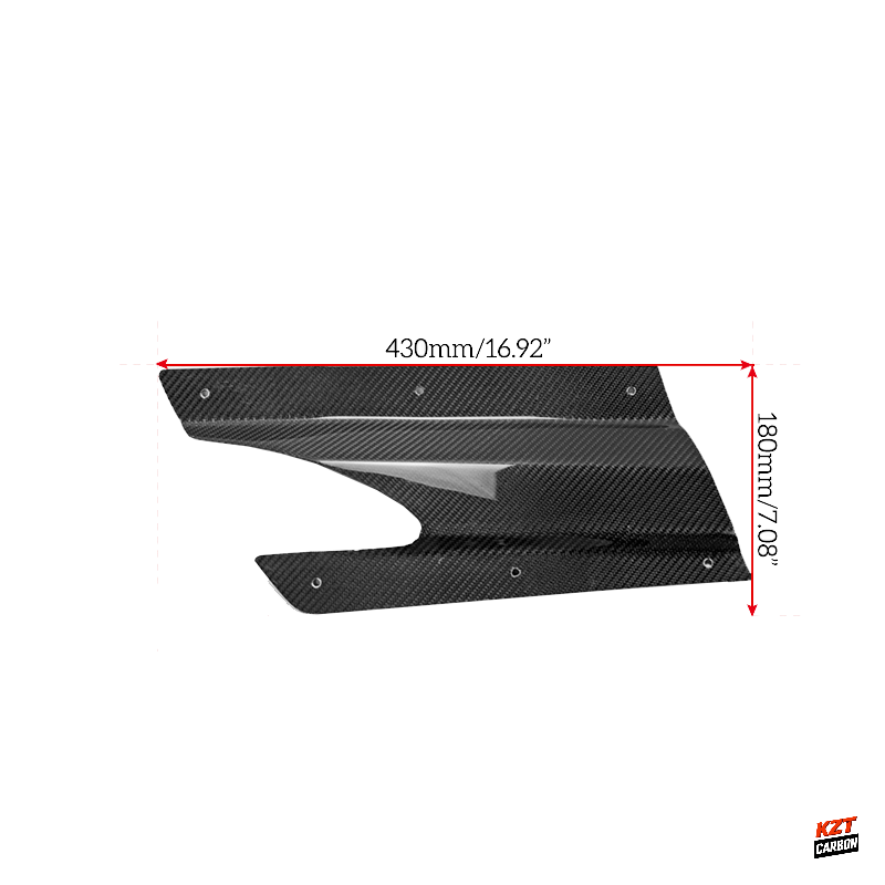For Nissan R35 GTR 13-18 VR Style Carbon Fiber Rear Under Skirt Side Air Shroud