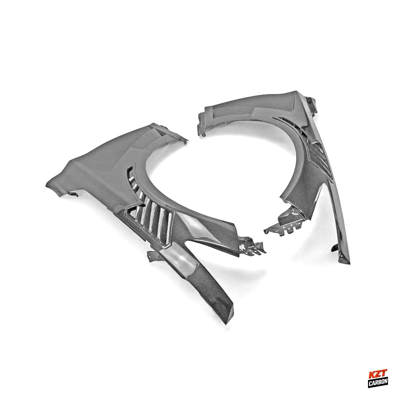 For Infiniti Q50 V37 Sedan 13-24 Carbon M3 Style Front Side Vented Fender Pair