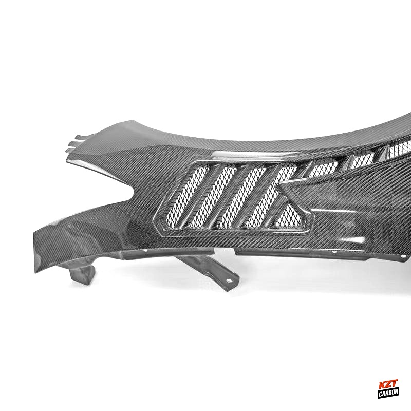 For Infiniti Q50 V37 Sedan 13-24 Carbon M3 Style Front Side Vented Fender Pair