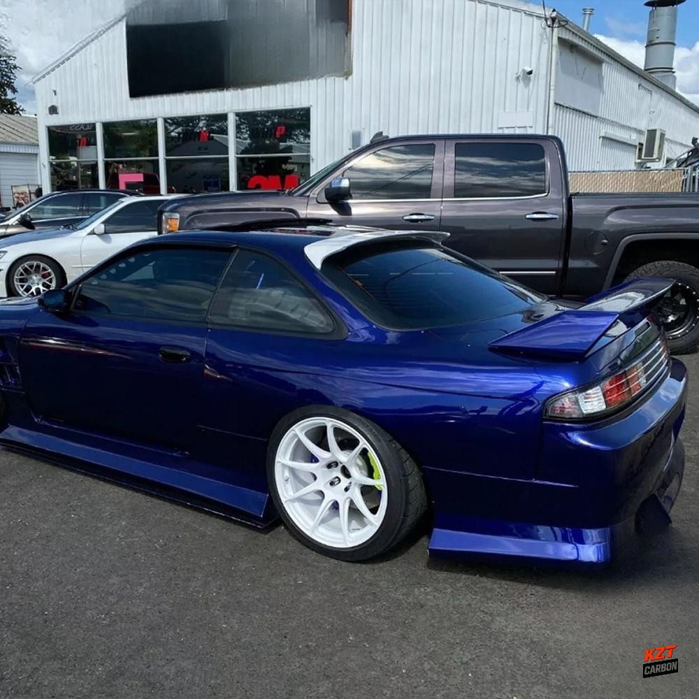 For Nissan 200SX S14 S14A D Style Forged Carbon Fiber Rear Roof Spoiler Wing Lip