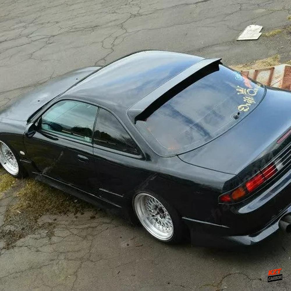 For Nissan 200SX S14 S14A D Style Forged Carbon Fiber Rear Roof Spoiler Wing Lip