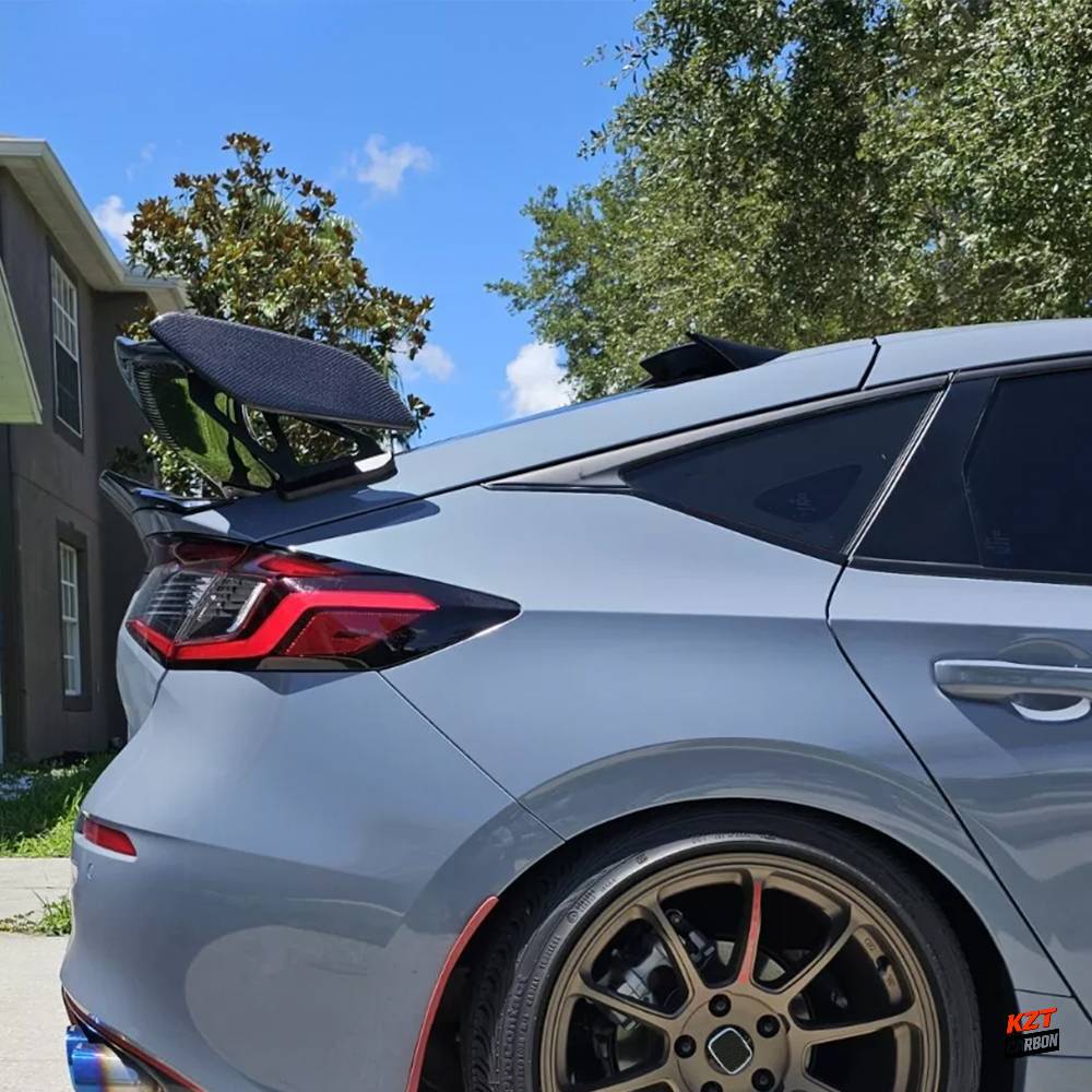For Honda Civic Type R FL5 2023-24 MD Style Dry Carbon Rear Trunk Spoiler Wing