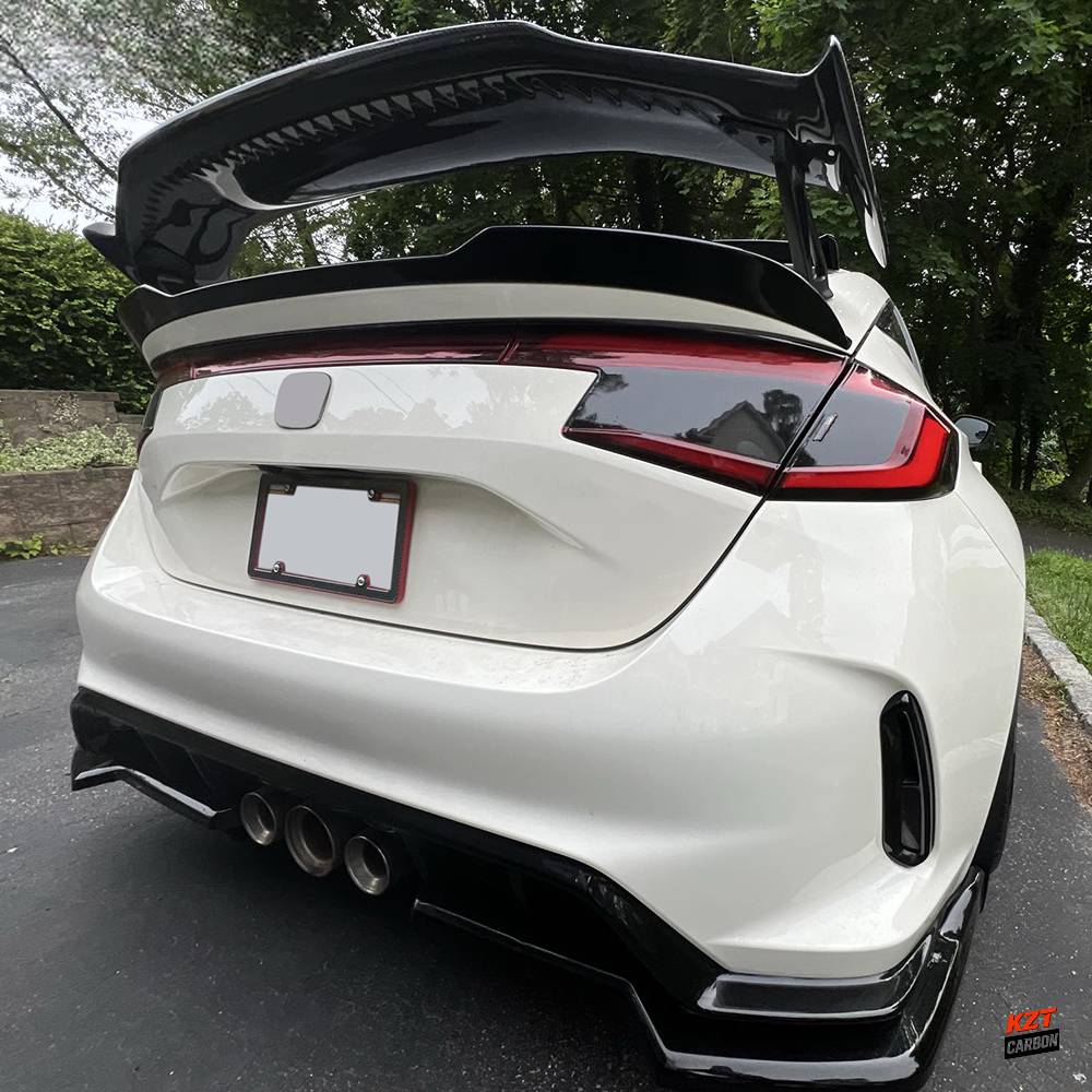 For Honda Civic Type R FL5 2023-24 MD Style Dry Carbon Rear Trunk Spoiler Wing