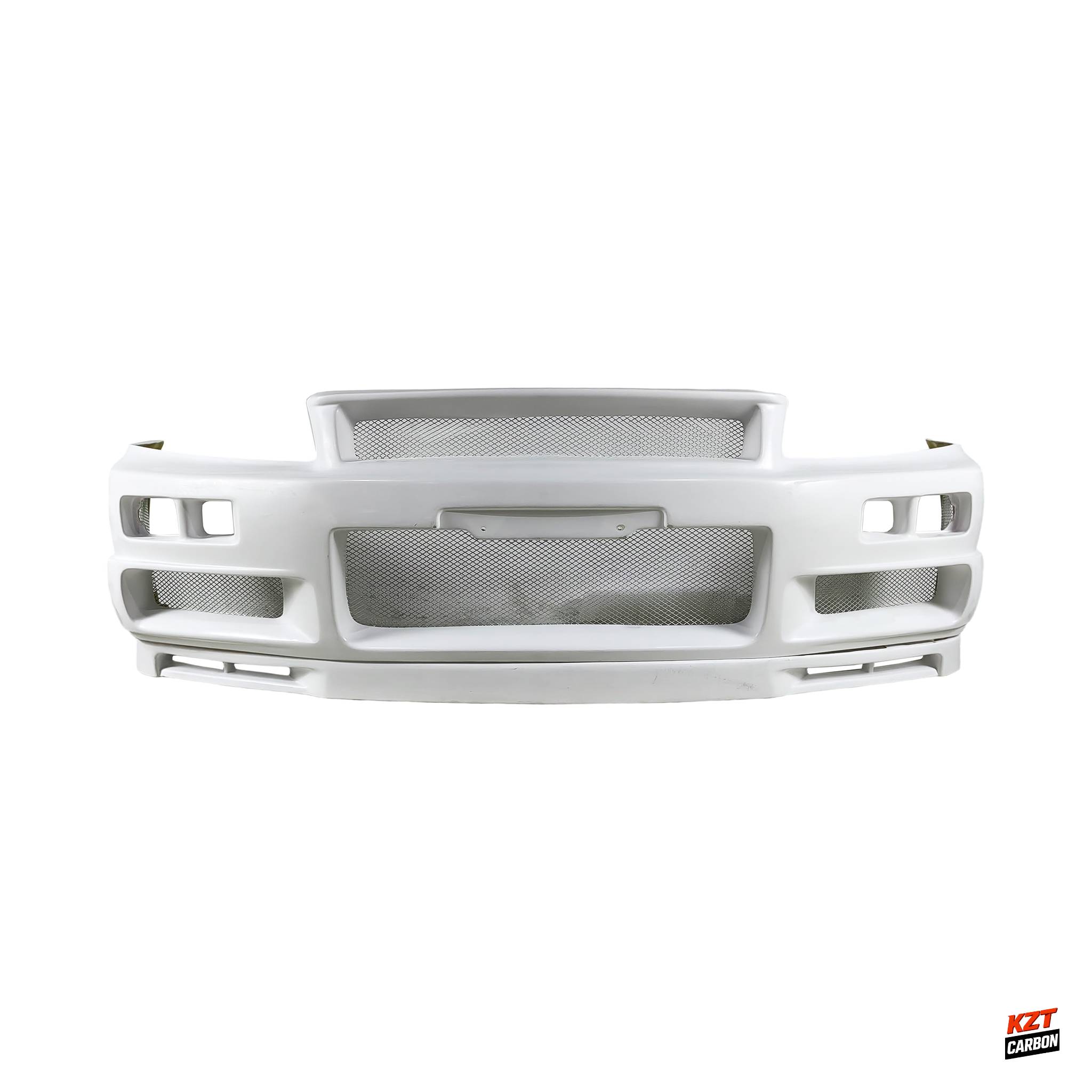 For Skyline R34 GTR NIS Type Fiberglass ZTune Front Bumper with Bottom Lip