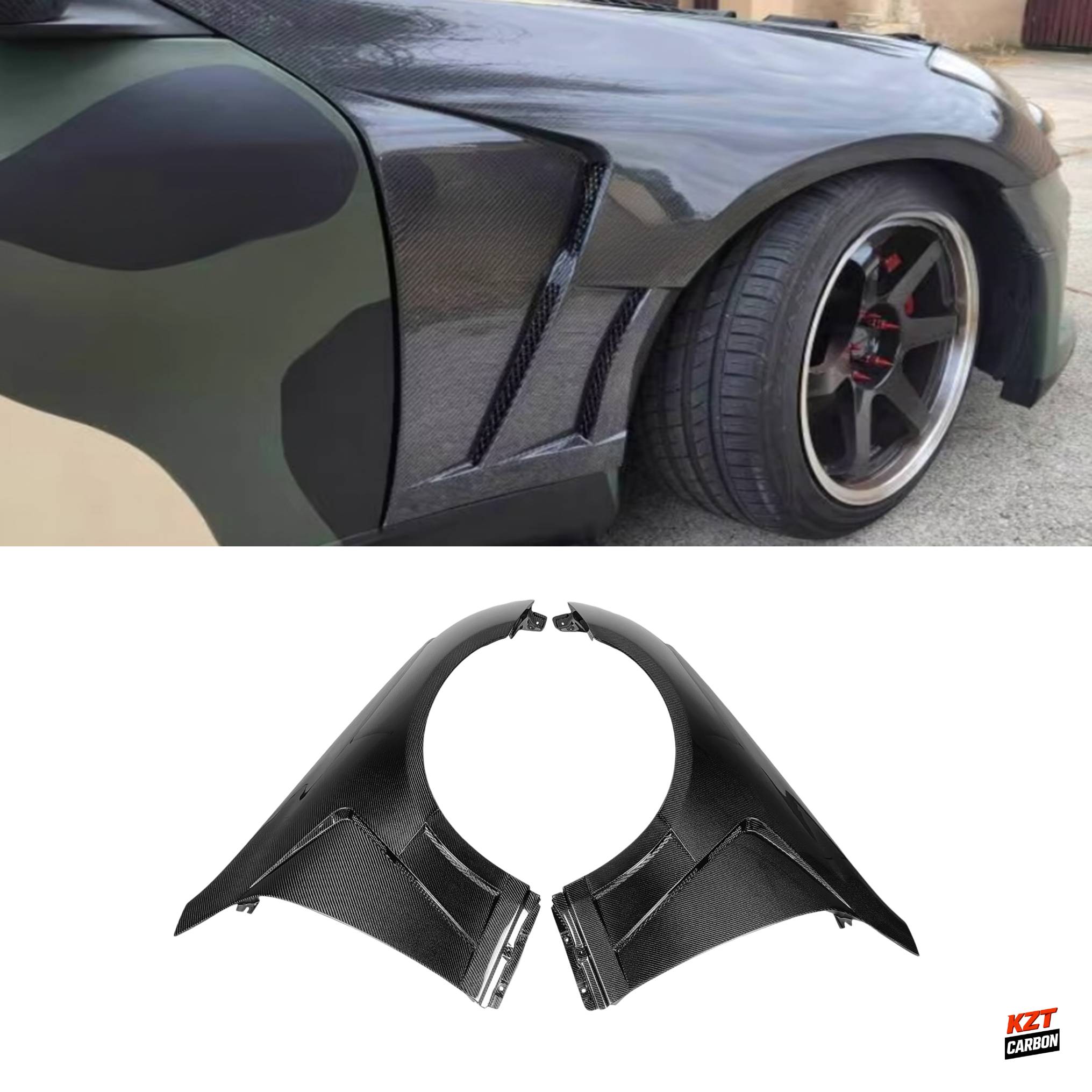 For Infiniti G35 Coupe Only 2003-07 Carbon EPA1 Style Front Side Fender Pair