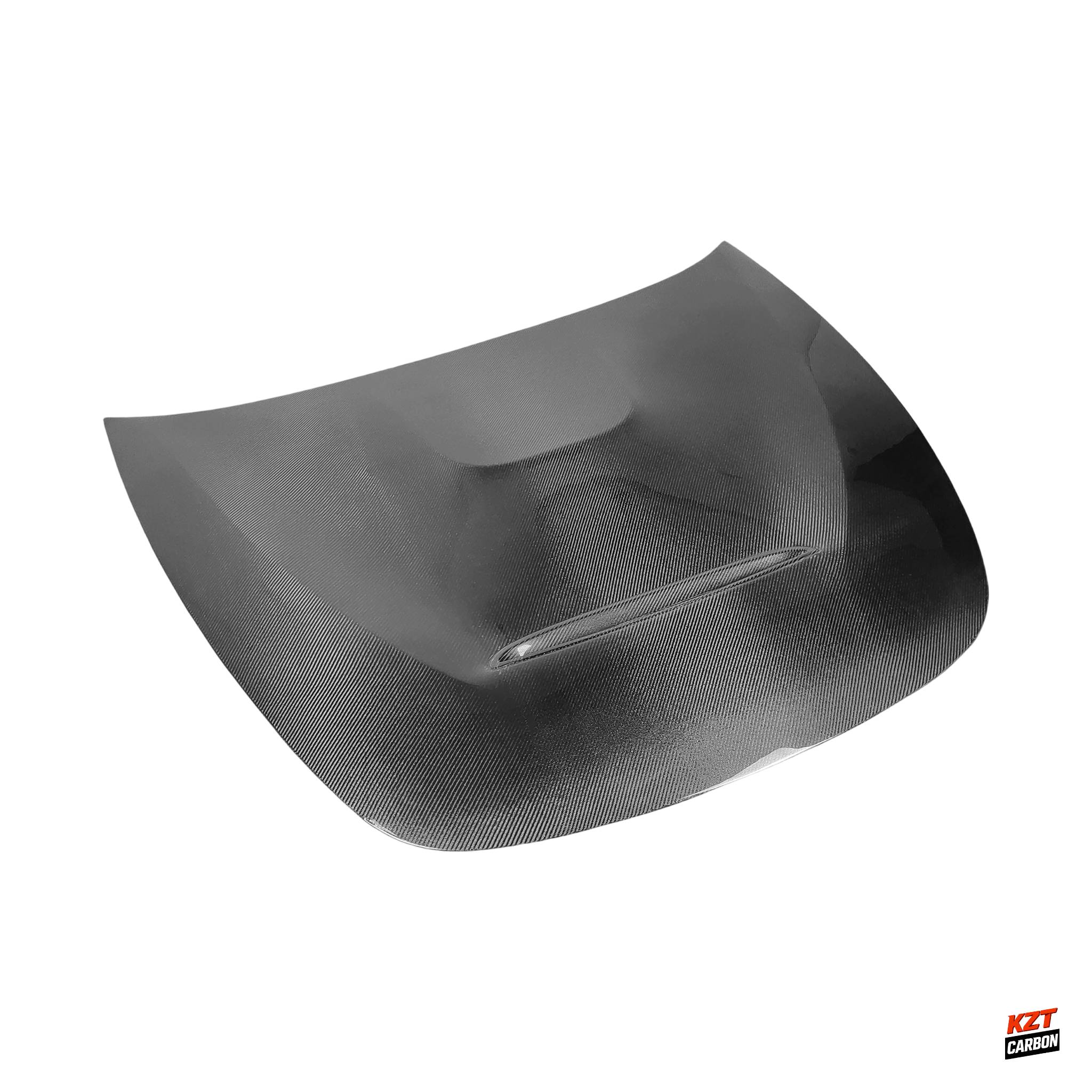 For Kia Stinger 2017-2020 GTS Style Carbon Fiber Front Bumper Vented Hood Bonnet