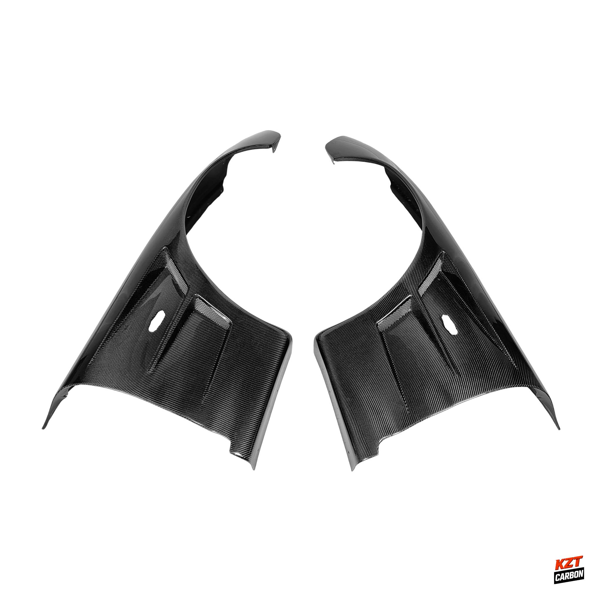 For Mazda RX-7 FD RX7 FD3S BN Style Carbon Fiber Front Bumper Fender Pair +25mm