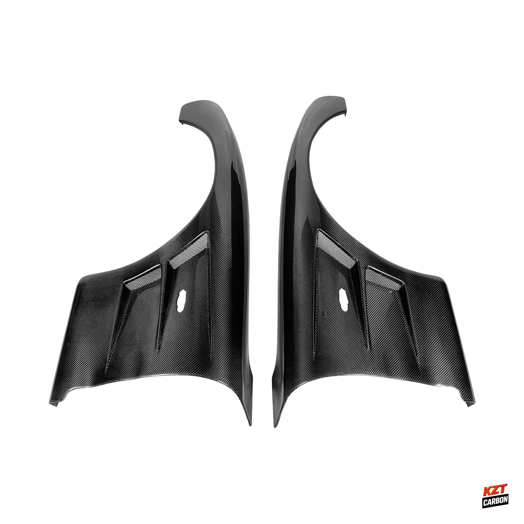 For Mazda RX-7 FD RX7 FD3S BN Style Carbon Fiber Front Bumper Fender Pair +25mm