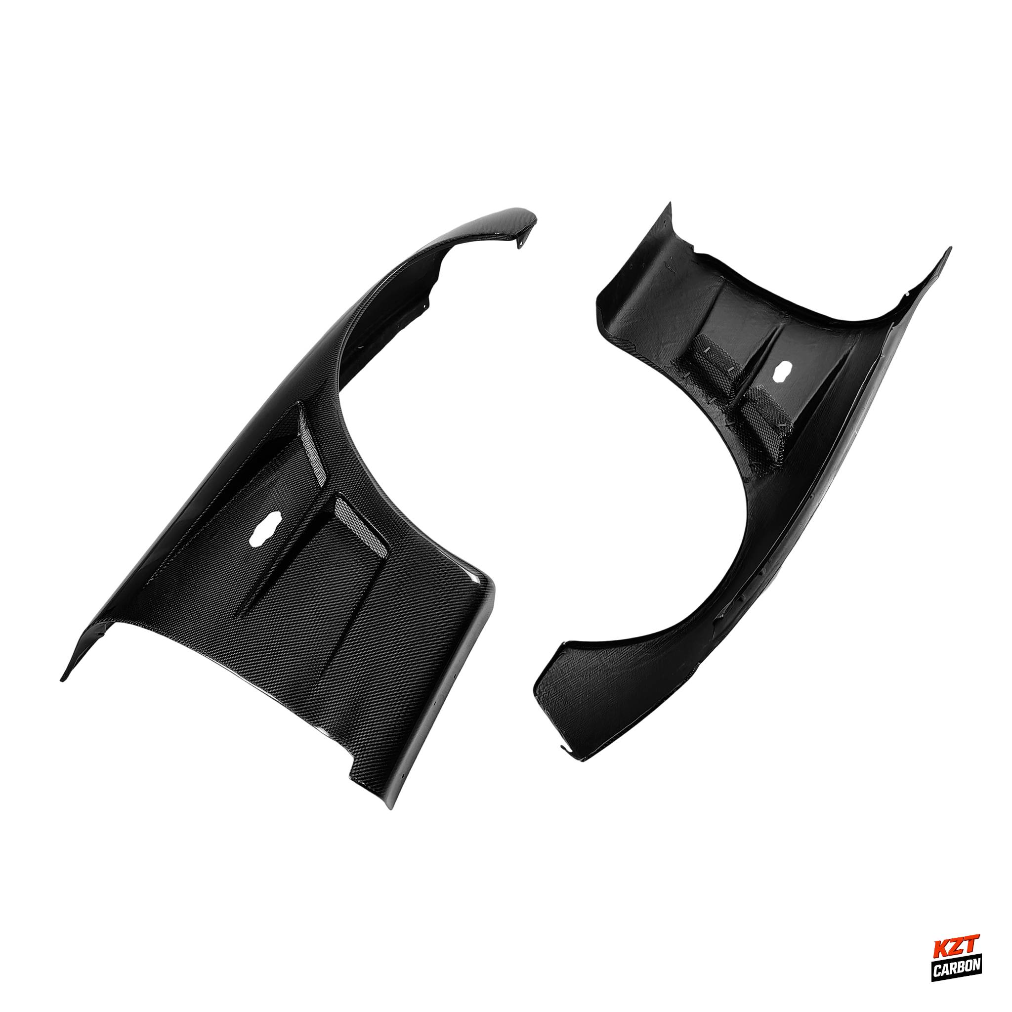 For Mazda RX-7 FD RX7 FD3S BN Style Carbon Fiber Front Bumper Fender Pair +25mm