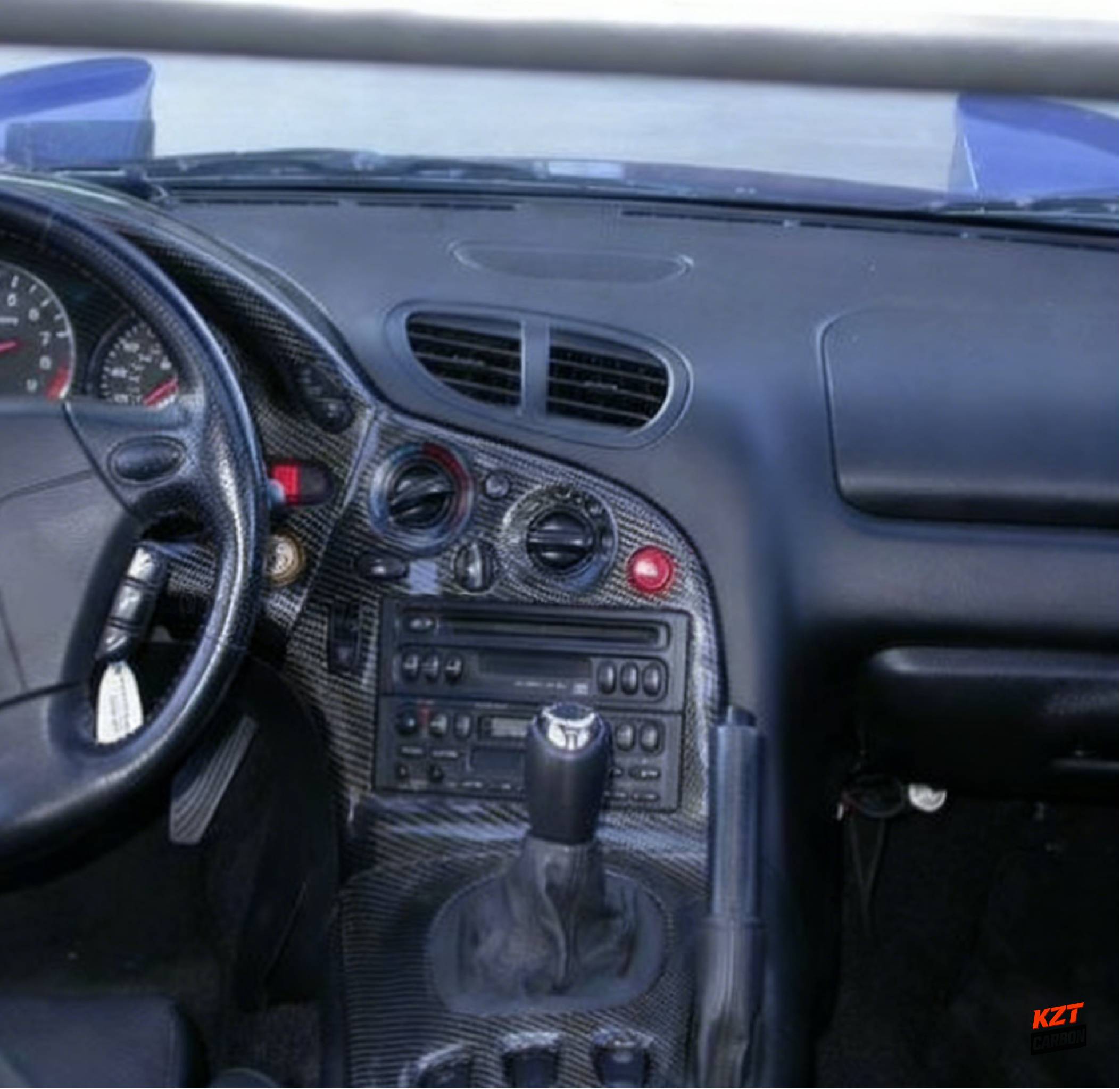 For Mazda RX-7 RX7 FD3S (LHD Only) Carbon Fiber Interior Radio Control Cover