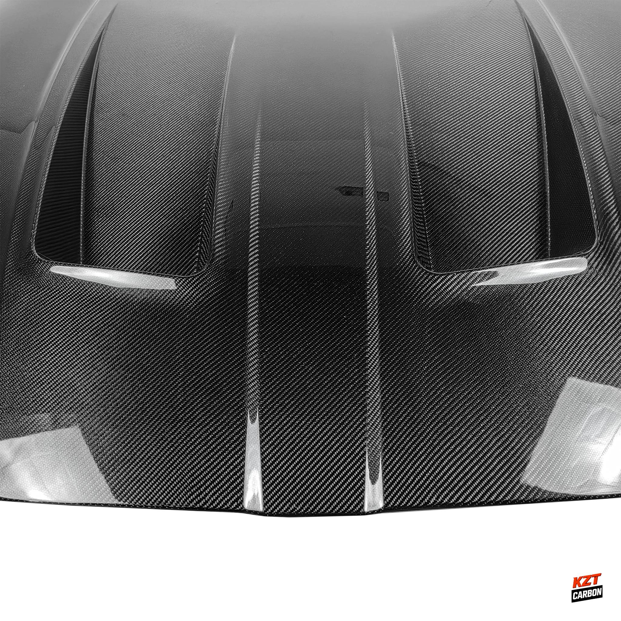 For BMW M3 G80 2020-24 4 Door Carbon Fiber KZ Style Front Vented Cooling Hood