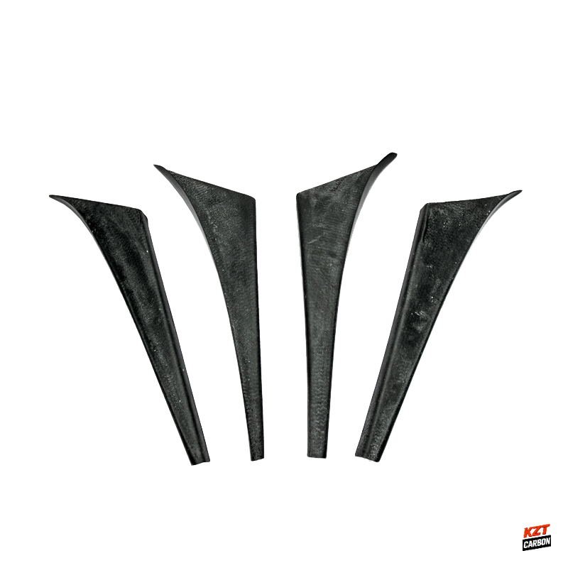 For Mazda RX-7 FD Coupe 2 Door 1991-02 R-Magic Carbon Front Bumper Canard 4pcs