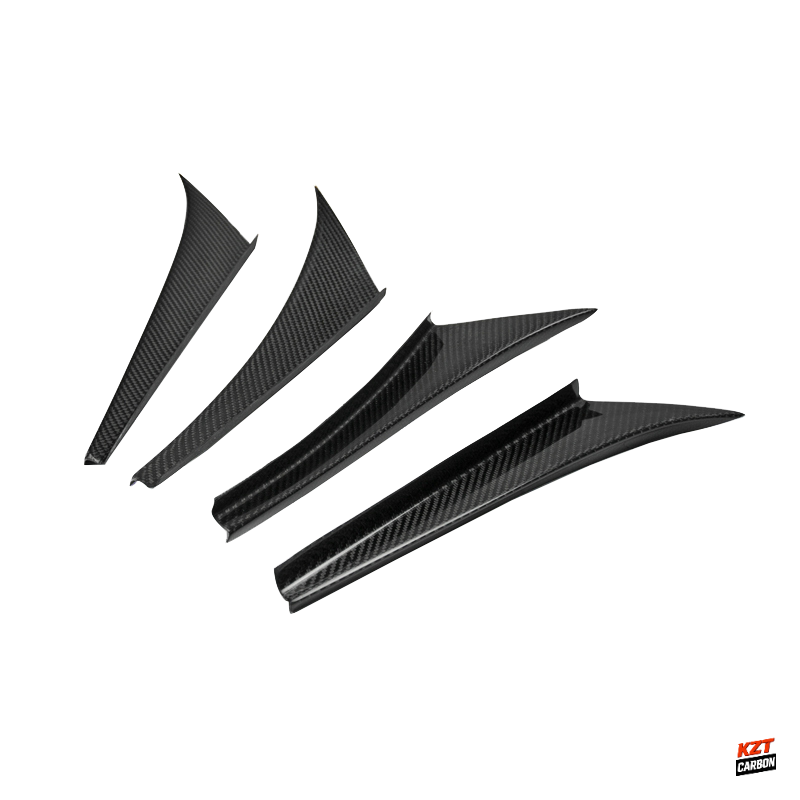 For Mazda RX-7 FD Coupe 2 Door 1991-02 R-Magic Carbon Front Bumper Canard 4pcs