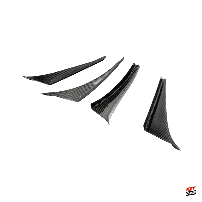 For Mazda RX-7 FD Coupe 2 Door 1991-02 R-Magic Carbon Front Bumper Canard 4pcs