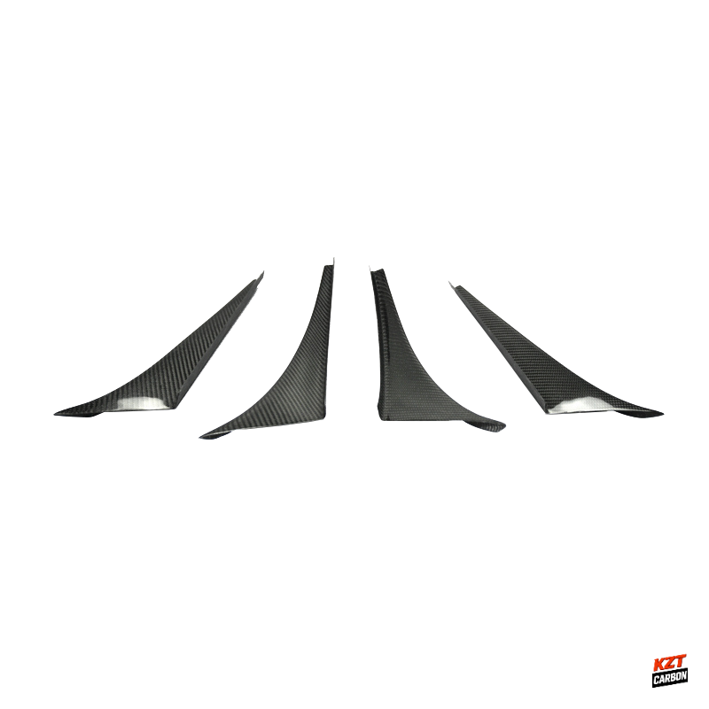 For Mazda RX-7 FD Coupe 2 Door 1991-02 R-Magic Carbon Front Bumper Canard 4pcs