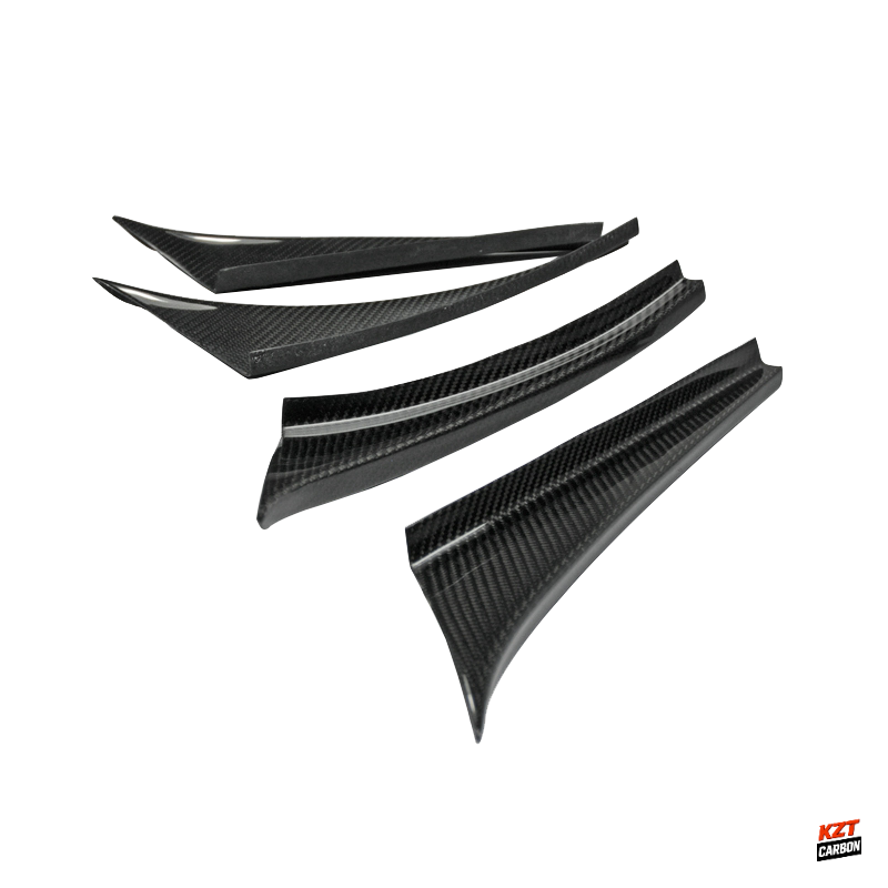For Mazda RX-7 FD Coupe 2 Door 1991-02 R-Magic Carbon Front Bumper Canard 4pcs