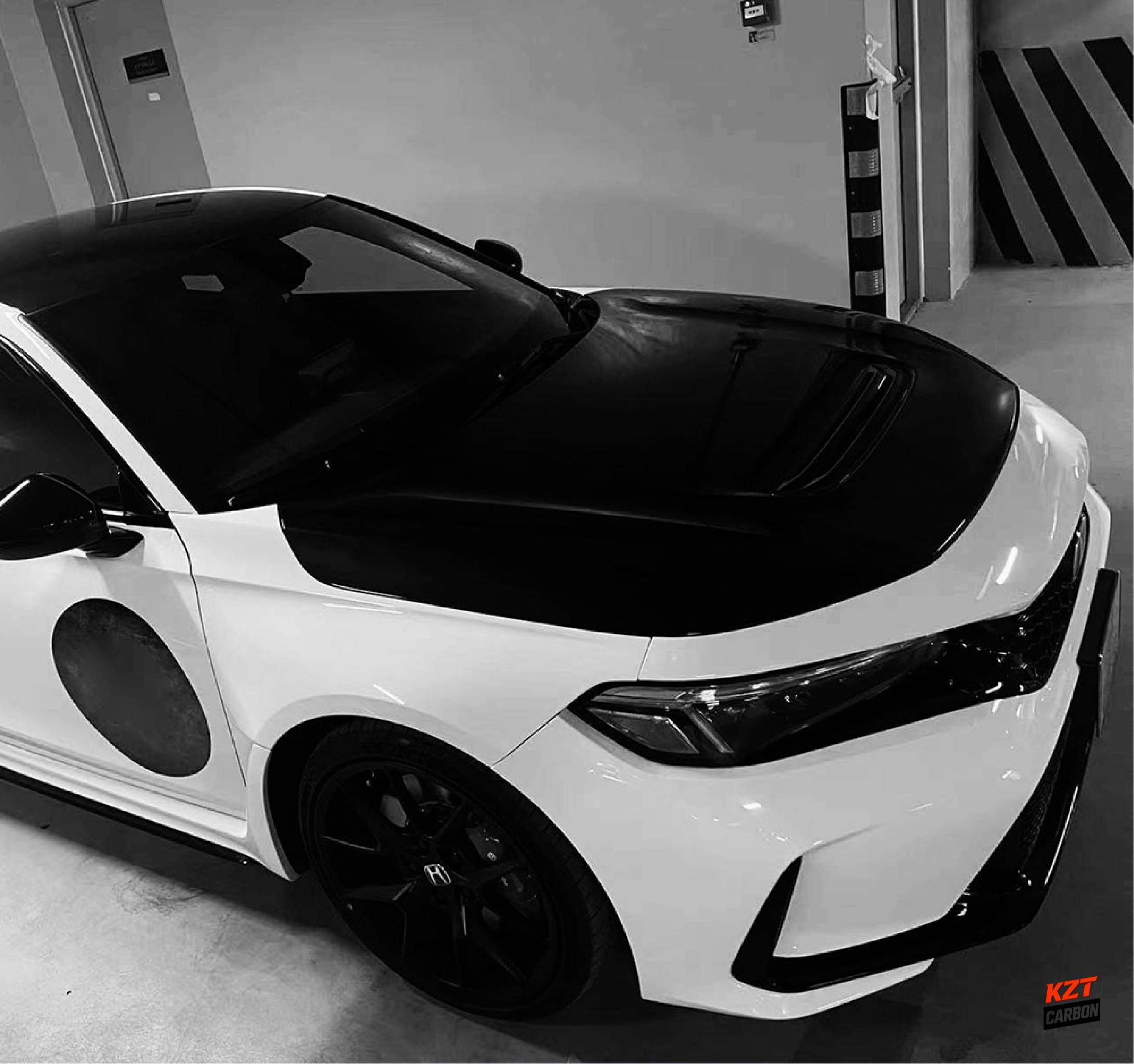 For Honda Civic Type R FL5 2022-2024 Carbon Fiber Front Bumper Hood Bonnet