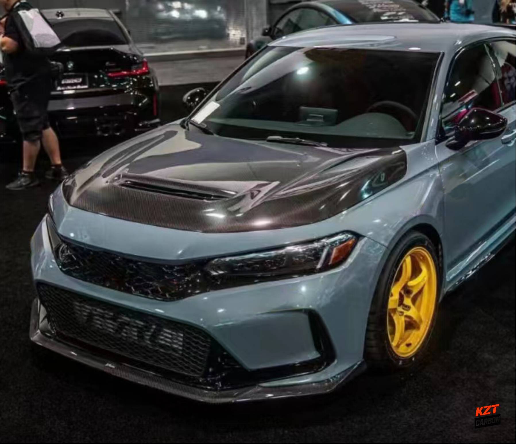 For Honda Civic Type R FL5 2022-2024 Carbon Fiber Front Bumper Hood Bonnet