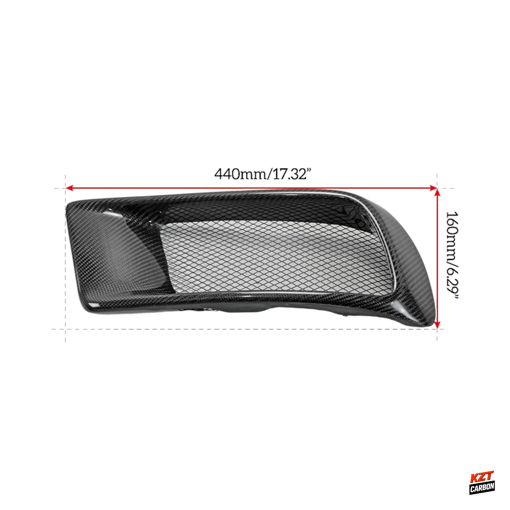 For Mitsubishi Evolution EVO 10 R-Style Front Bumper Air Duct 2pcs Pair Carbon