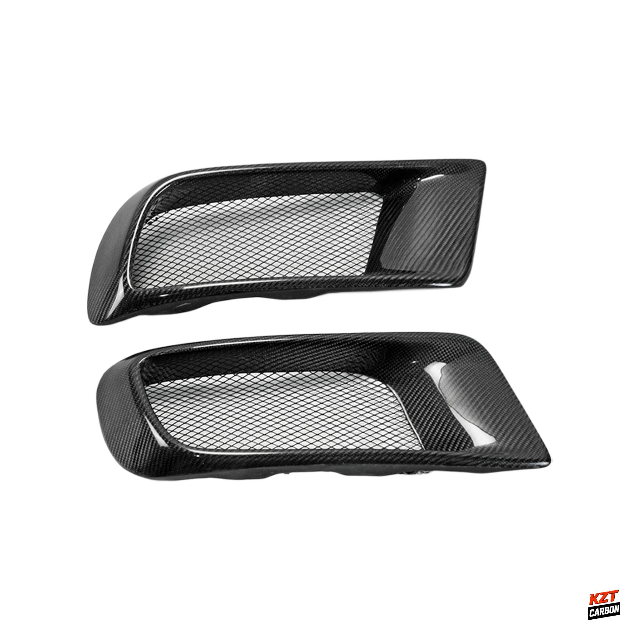 For Mitsubishi Evolution EVO 10 R-Style Front Bumper Air Duct 2pcs Pair Carbon