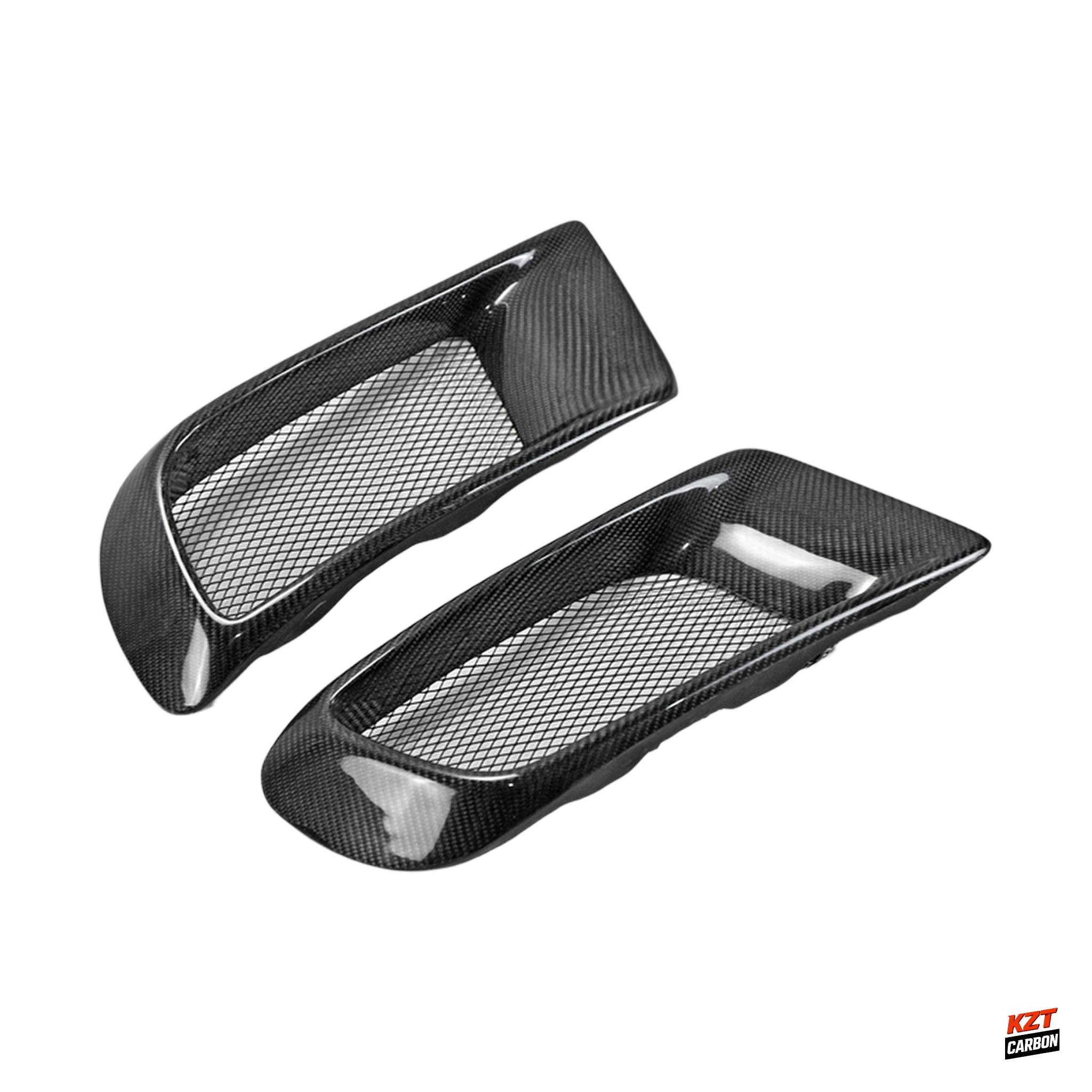 For Mitsubishi Evolution EVO 10 R-Style Front Bumper Air Duct 2pcs Pair Carbon