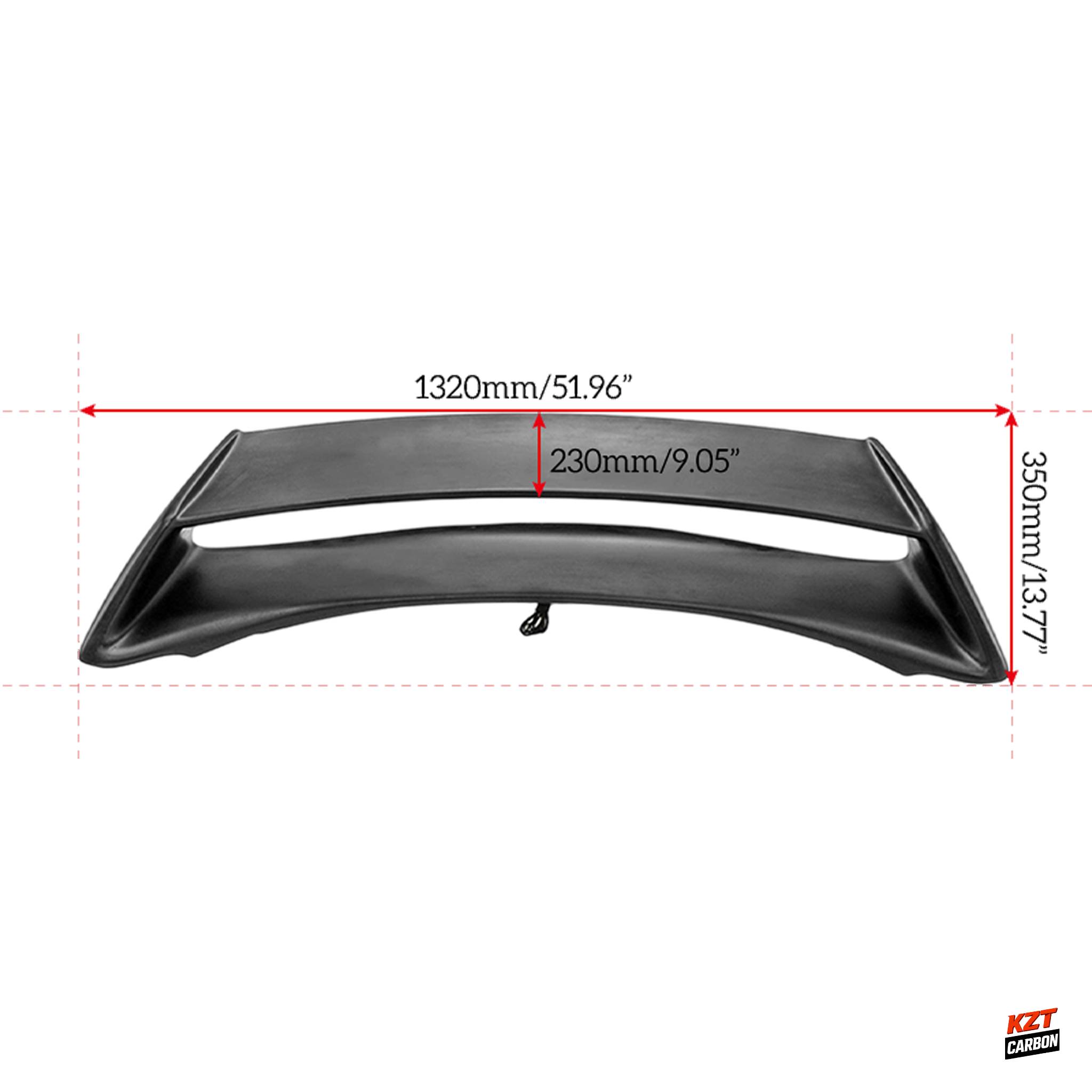 For Nissan Fairlady 370Z Z34 AM Style Fiberglass Rear Wing (with brake lights)