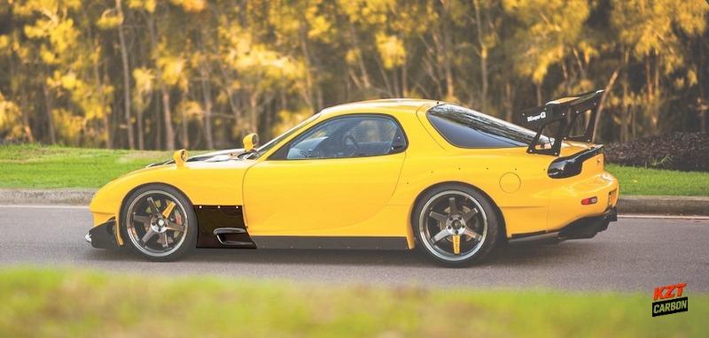 For Mazda RX7 FD3S RE-GT Kit Carbon Fiber Side Front Fender Lower Vents Addon