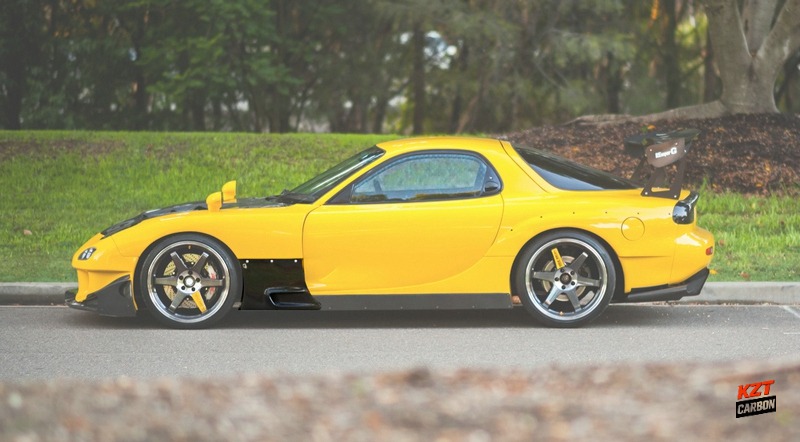 For Mazda RX7 FD3S RE-GT Kit Carbon Fiber Side Front Fender Lower Vents Addon