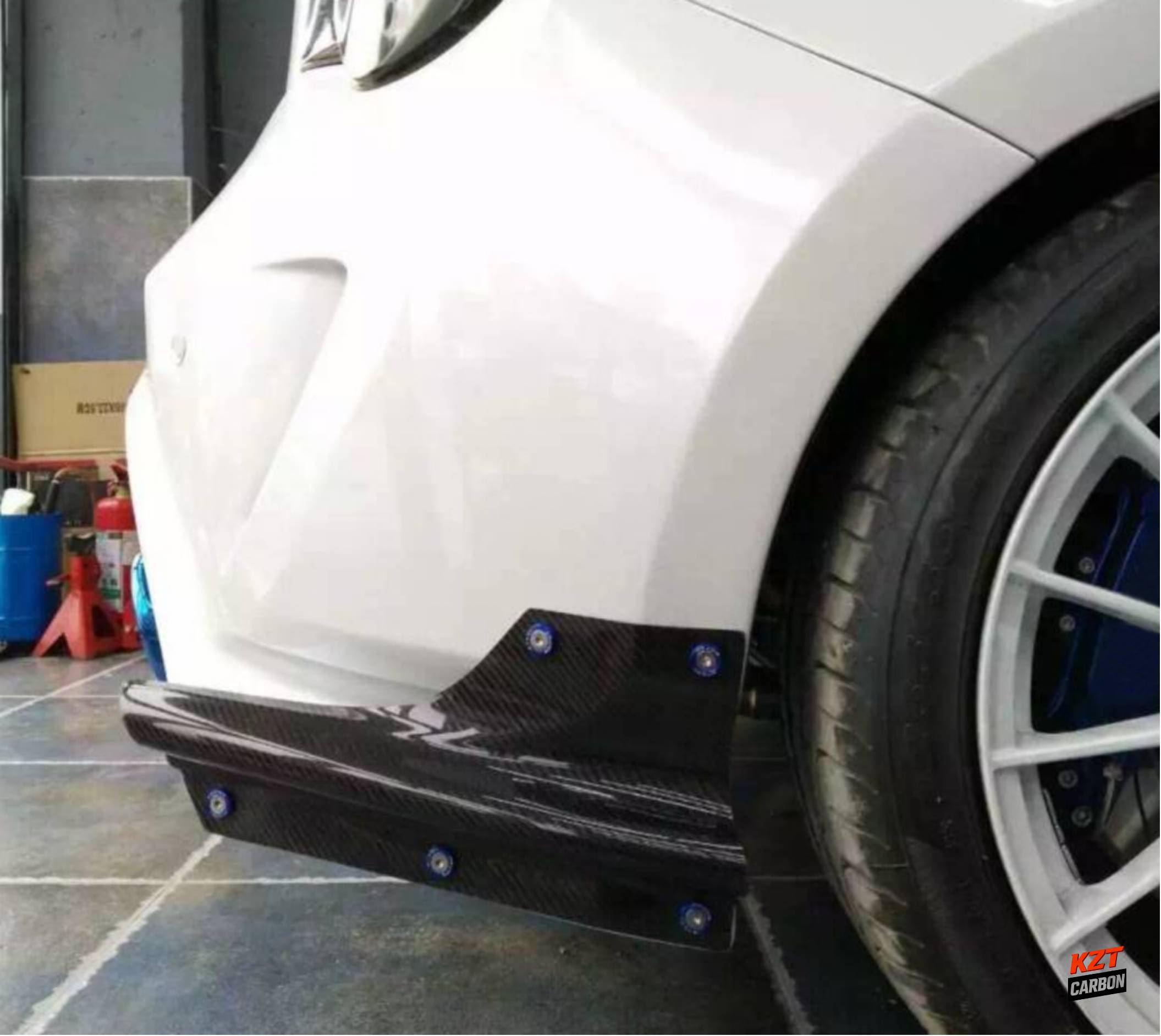 For Toyota GT86 FT86 BRZ 12-20 Carbon VRS2 Style Rear Bumper Side Spat Lip Pair