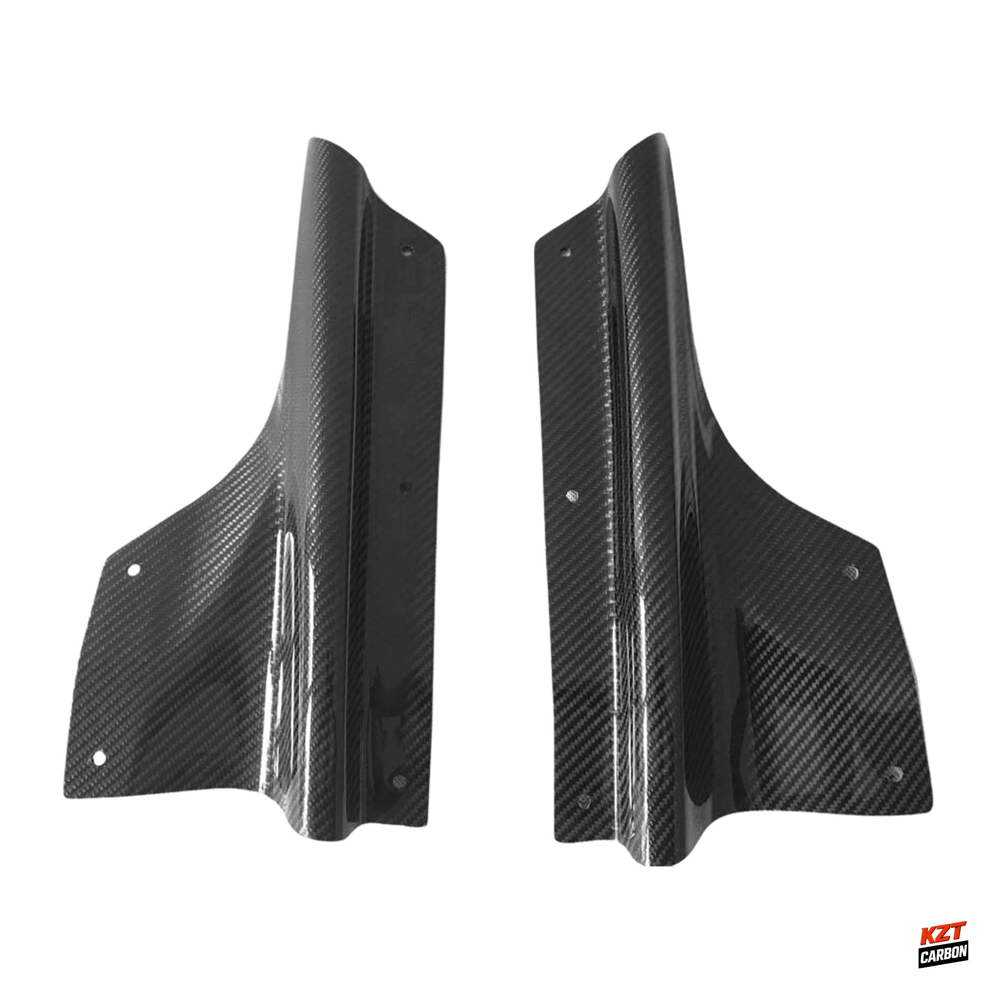 For Toyota GT86 FT86 BRZ 12-20 Carbon VRS2 Style Rear Bumper Side Spat Lip Pair