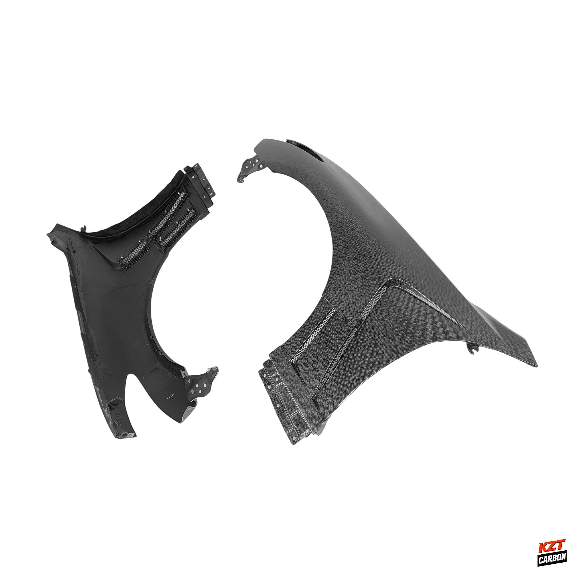 For Infiniti G37 Q40 2 Door Coupe 2008-13 Honeycomb Carbon HT Style Front Fender