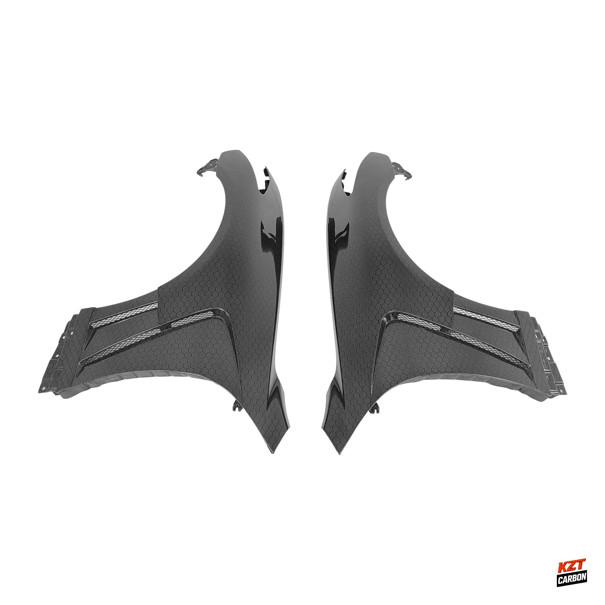 For Infiniti G37 Q40 2 Door Coupe 2008-13 Honeycomb Carbon HT Style Front Fender