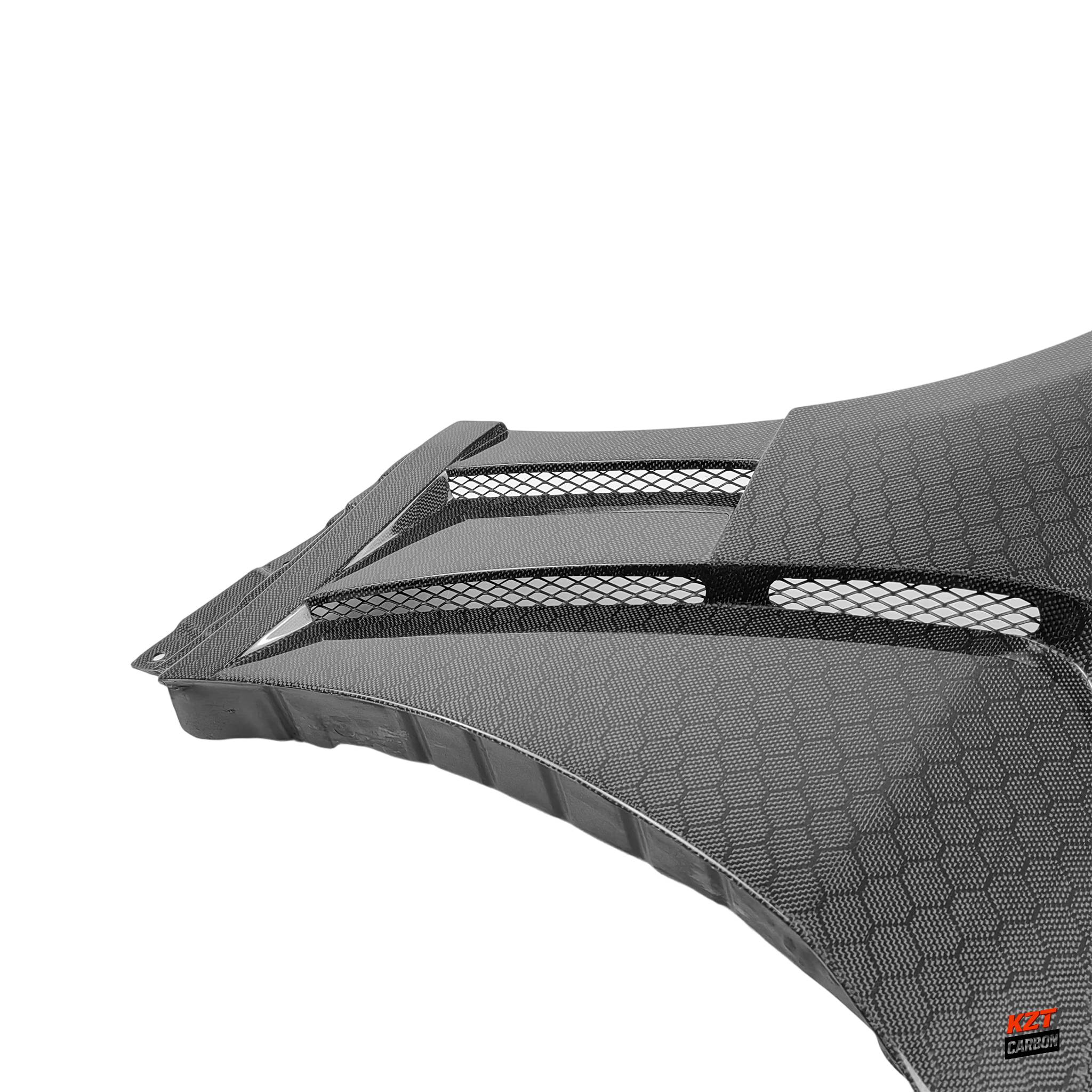 For Infiniti G37 Q40 2 Door Coupe 2008-13 Honeycomb Carbon HT Style Front Fender