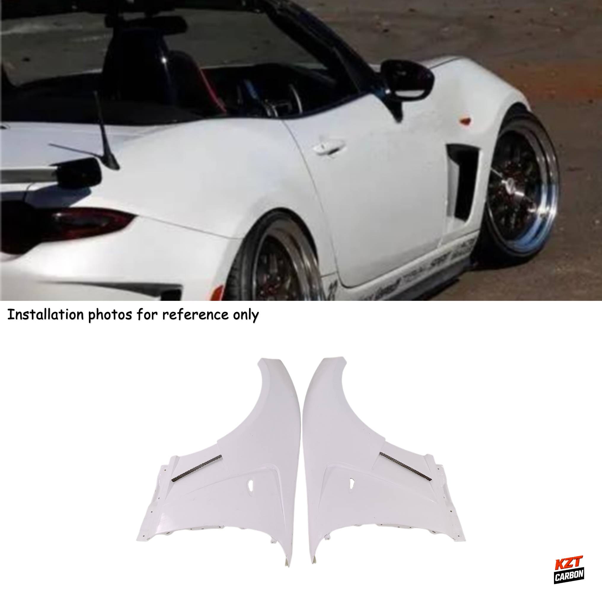 For Mazda Miata MX-5 MX5 ND 2016-24 Fiberglass AM Style Front Side Vented Fender